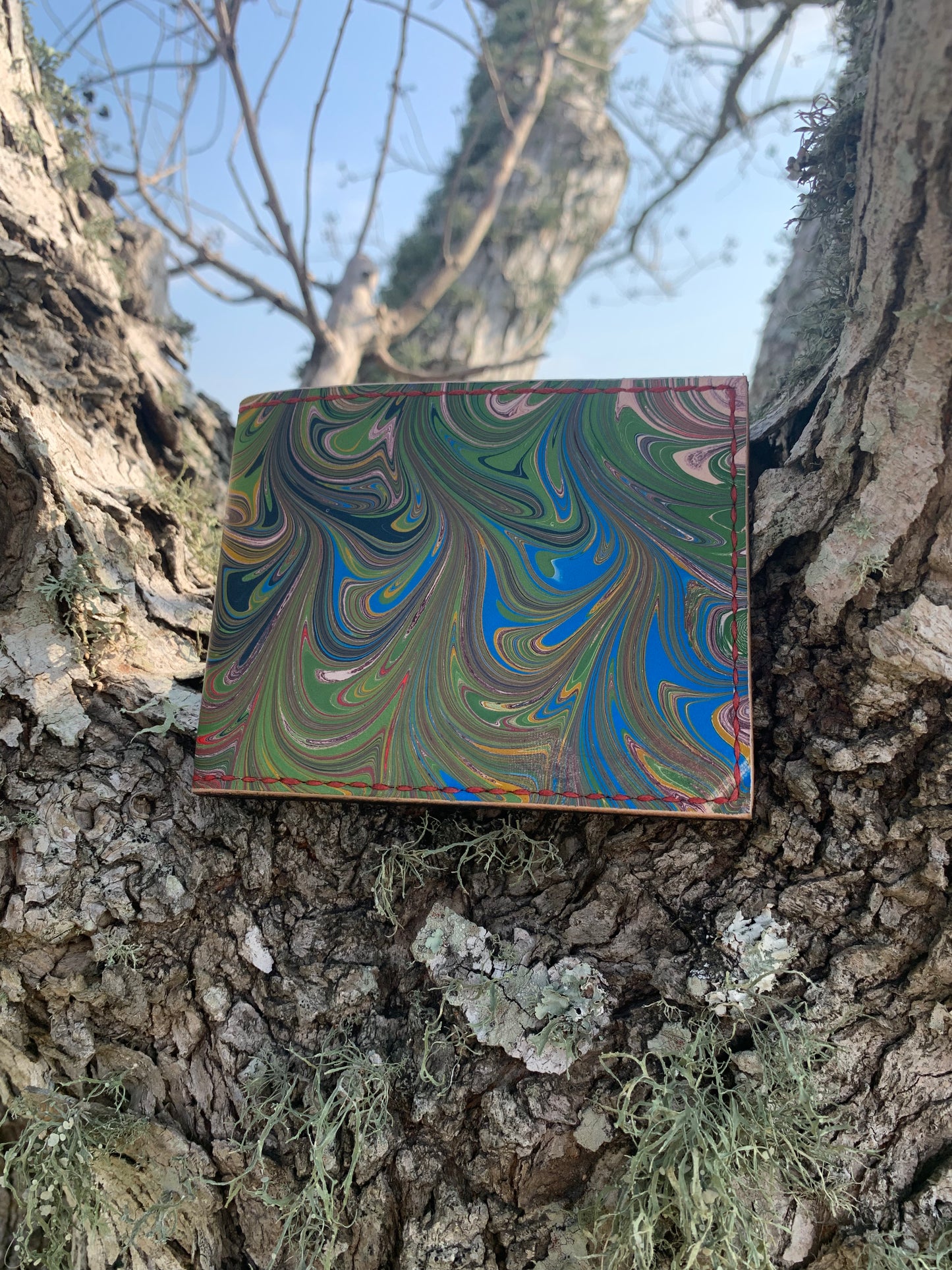Marbled Leather Billfold